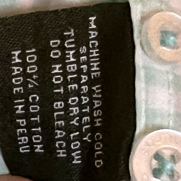 Southern Point Green Gingham Plaid Preppy Dress Shirt Embroidered Dog Sz Medium - Picture 4 of 7